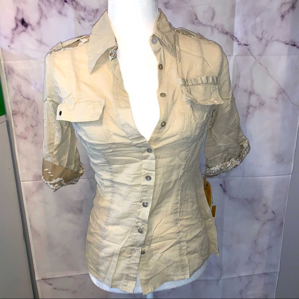 NWT Da-Nang Surplus | Button Up Utility Style Top
